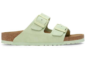Birkenstock Arizona Suede Leather Faded Lime