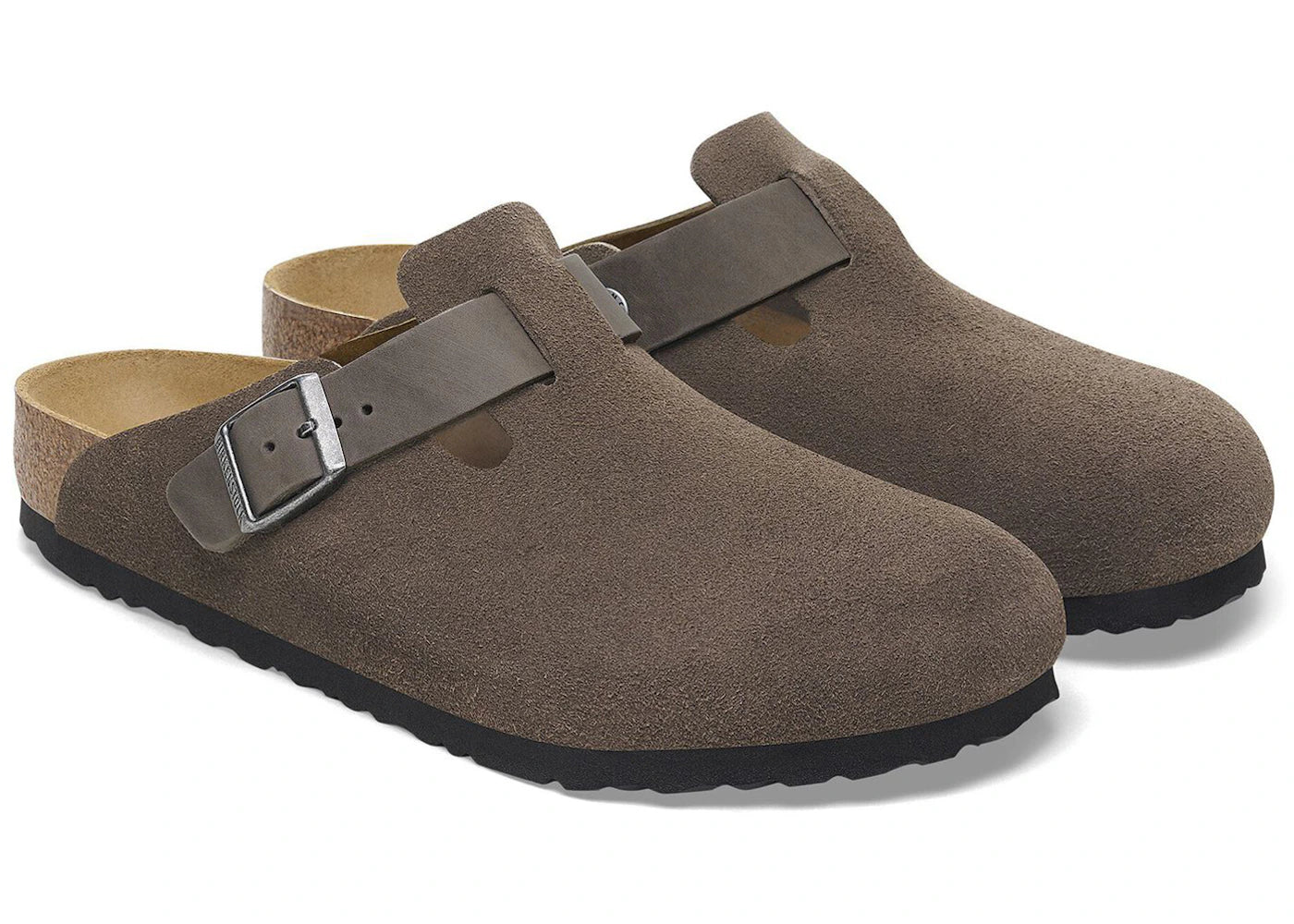 Birkenstock Boston BS Mixed Leather Concrete Grey - vue secondaire A