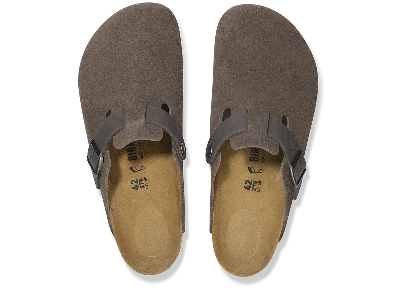Birkenstock Boston BS Mixed Leather Concrete Grey - vue secondaire B
