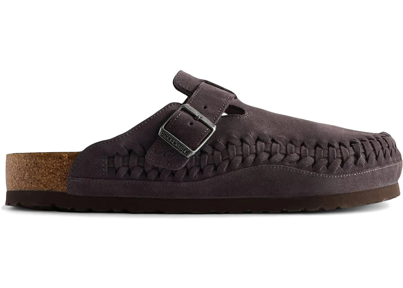 Birkenstock Boston Braided Suede Kith Rabbit Grey - vue 360