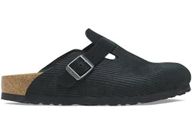 Birkenstock Boston Embossed Corduroy Suede Black - authentic Birkenstock sneakers