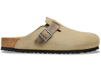 Birkenstock Boston Mixed Leather Faded Khaki