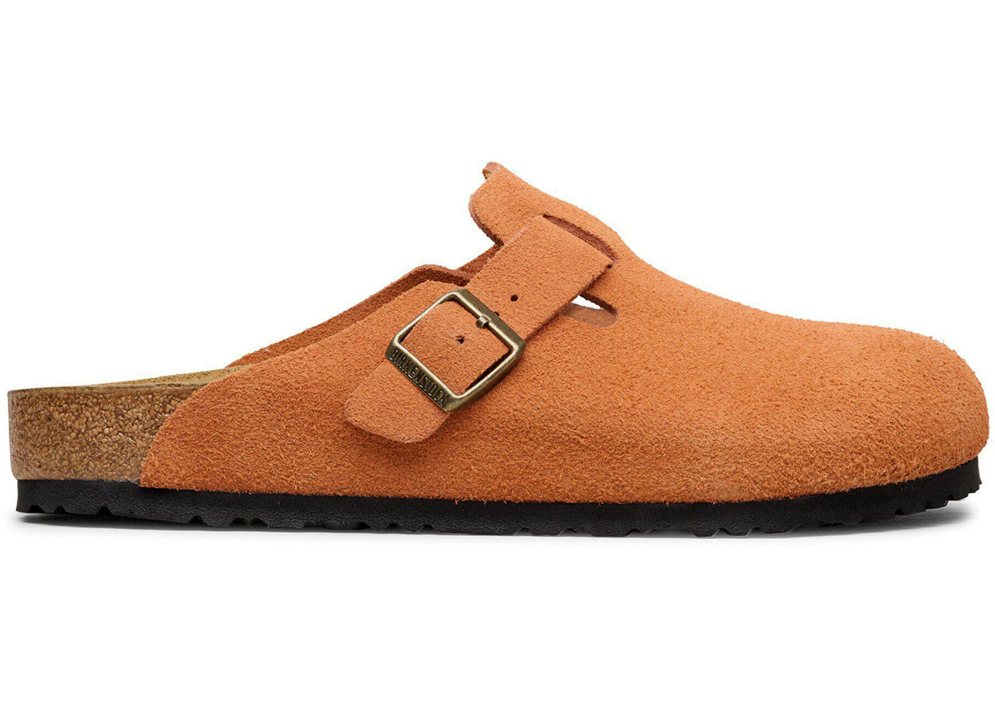 Birkenstock Boston Suede Leather Dark Rust - vue 360