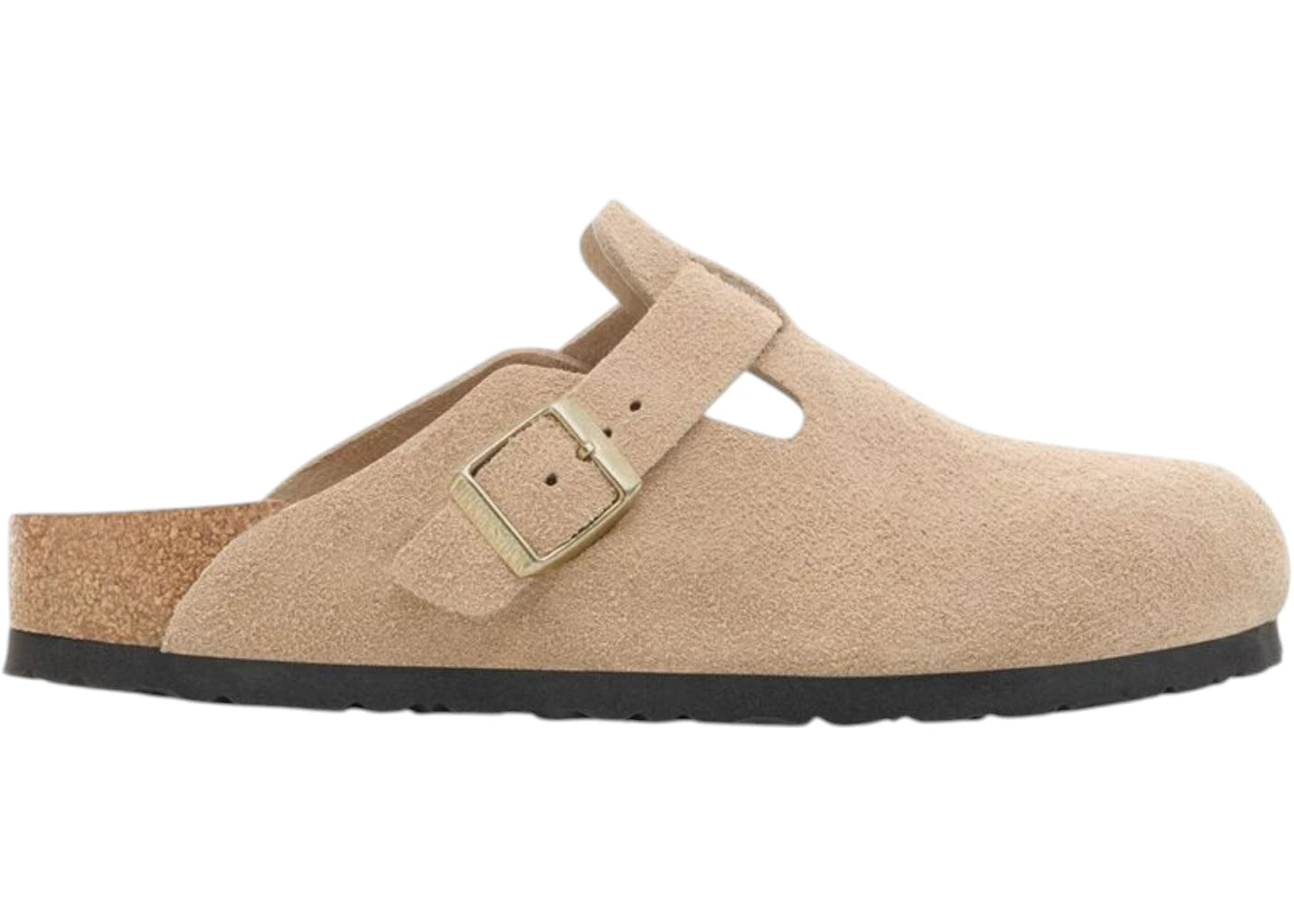 Birkenstock Boston Suede Leather Sandcastle - vue 360