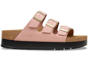 Birkenstock Florida Flex Platform Nubuck Leather Pink Clay - vue 360