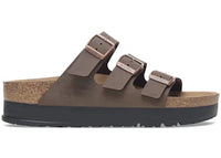 Birkenstock Florida Vegan Flex Platform Birkibuc Mocha