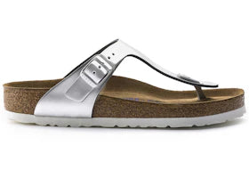 Birkenstock Gizeh Softbed Metallic Silver (Women's)
