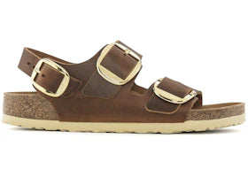 Birkenstock Milano Big Buckle Oiled Leather Cognac - authentic Birkenstock sneakers