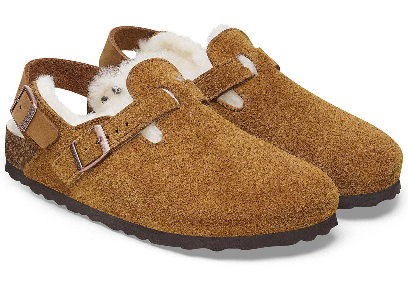 Birkenstock Tokio Shearling Suede Mink - vue secondaire B