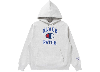 BlackEyePatch x Champion Reverse Wave Hoodie Silver Grey - apparel view 2