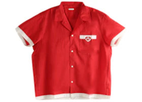 Bode Heart Deco Shorts Red White - authentic Bode apparel