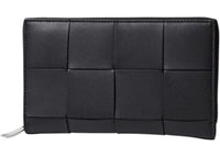 Bottega Veneta Cassette Zip-Around Wallet Black