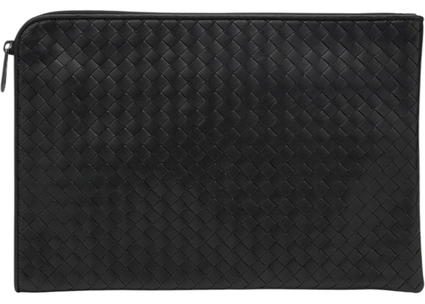 Bottega Veneta Intrecciato Document Clutch Bag Black - vue 360