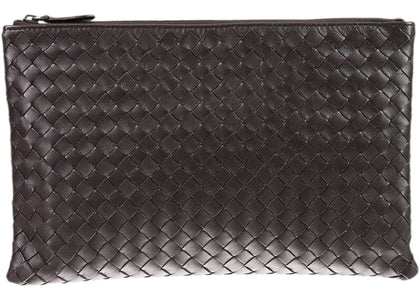 Bottega Veneta Intrecciato Nappa Pouch Dark Brown - authentic Bottega Veneta product