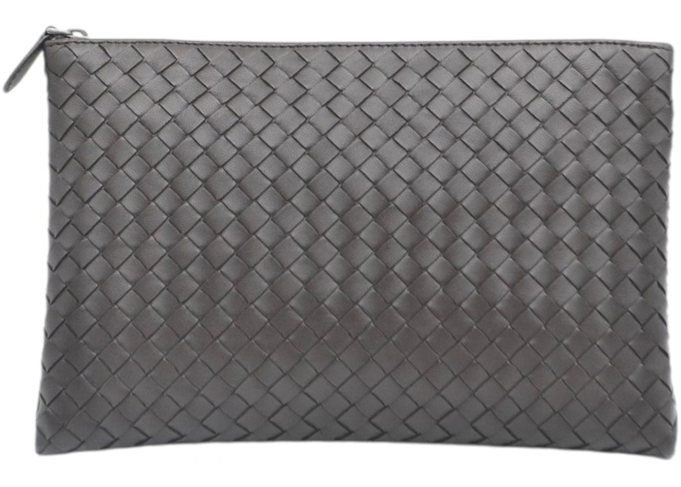 Bottega Veneta Intrecciato Nappa Zipped Clutch Pouch Black - vue 360