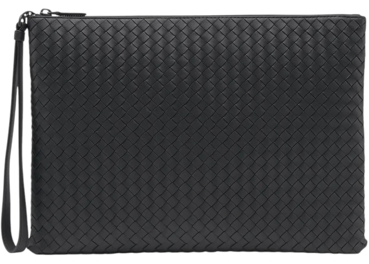Bottega Veneta Intrecciato Strap Clutch Black - vue 360