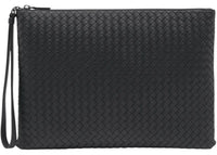 Bottega Veneta Intrecciato Strap Clutch Black