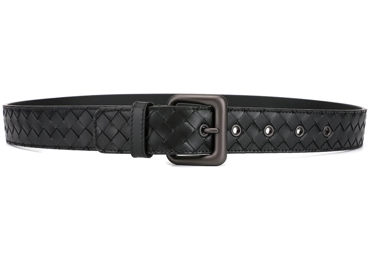 Bottega Veneta Intrecciato Weave Belt Black - vue secondaire B