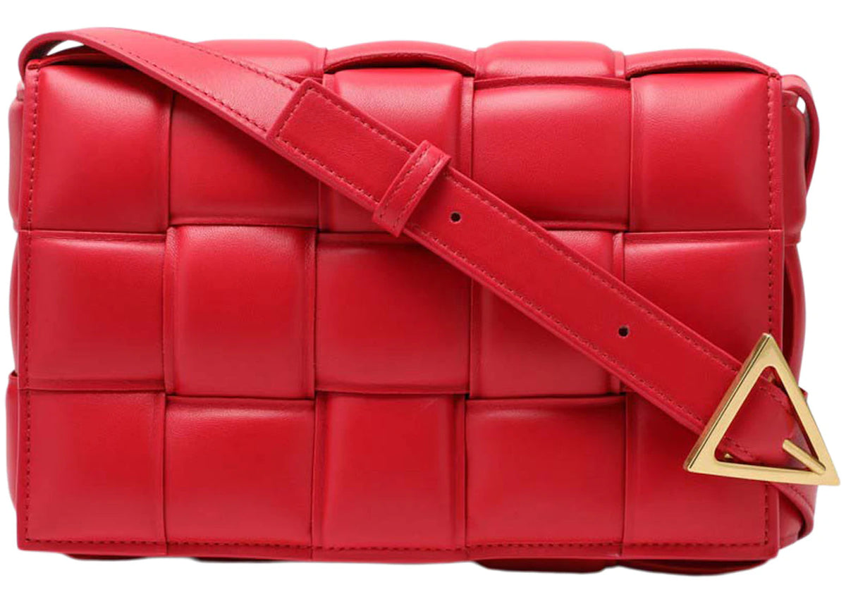 Bottega Veneta Padded Intreccio Cassette Crossbody Red - vue secondaire A