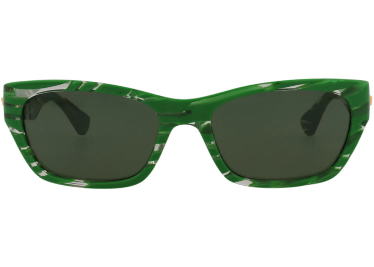 Bottega Veneta Square Rectangle Sunglasses Green/Green/Green (BV1143S-30013129-004) - vue secondaire B