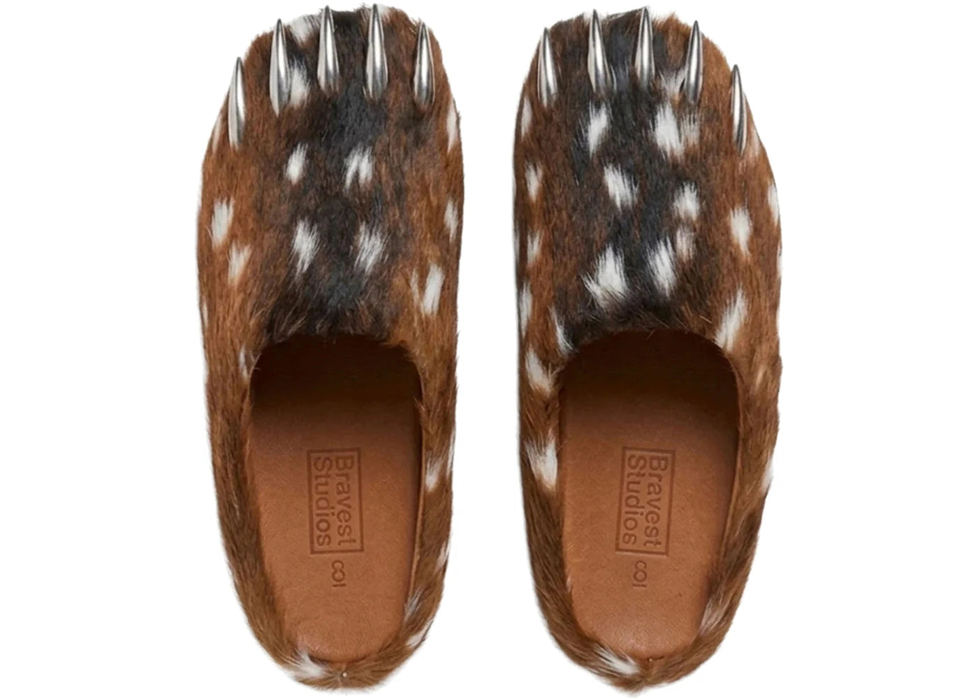 Bravest Studios Fawn Claw Mule Brown White - vue secondaire B