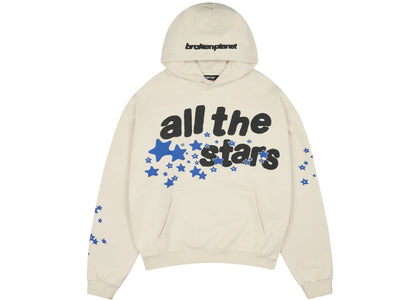 Broken Planet All The Stars Hoodie Ivory White - apparel view 2