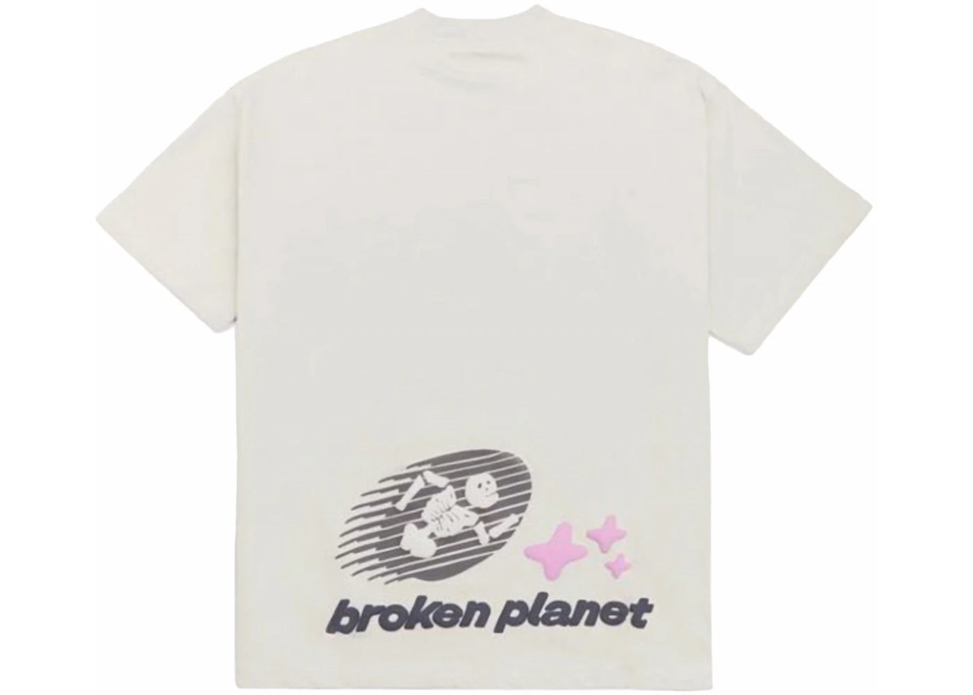 Broken Planet Cosmic Speed T-shirt Bone White - vue secondaire B
