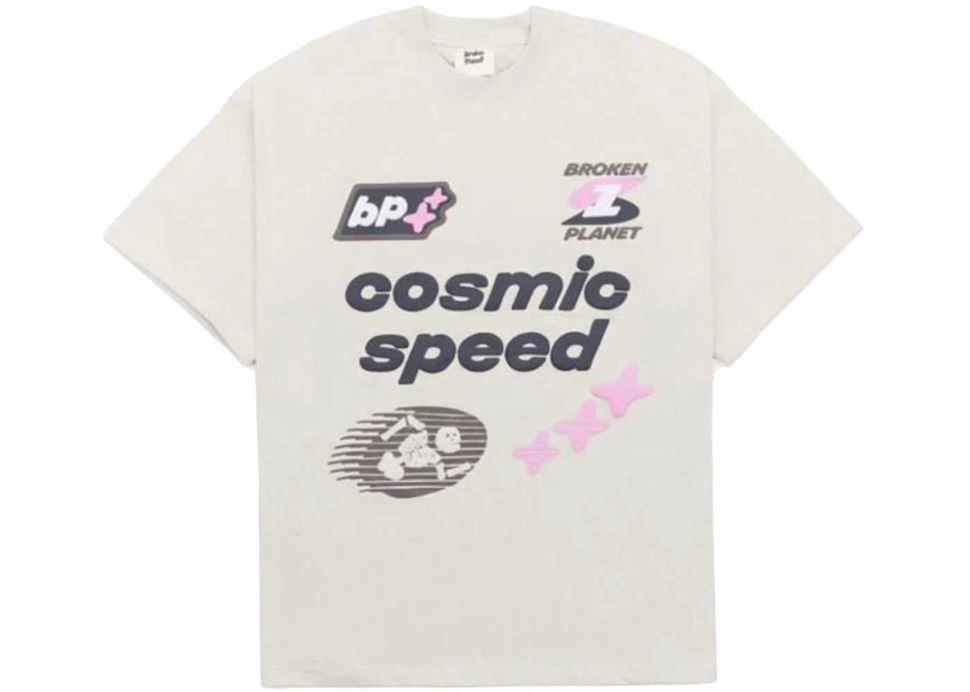 Broken Planet Cosmic Speed T-shirt Bone White - vue secondaire A