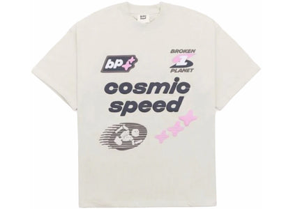 Broken Planet Cosmic Speed T-shirt Bone White - apparel view 2