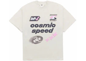 Broken Planet Cosmic Speed T-shirt Bone White