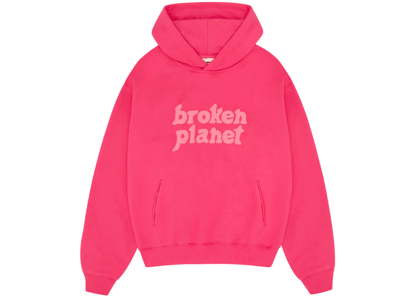 Broken Planet Monochrome Hoodie Fuchsia Pink - vue secondaire A