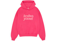 Broken Planet Monochrome Hoodie Fuchsia Pink