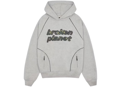 Broken Planet Performance Hoodie Heather Grey - authentic Broken Planet apparel