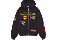 Broken Planet Performance Zip-Up-Hoodie, Rußschwarz