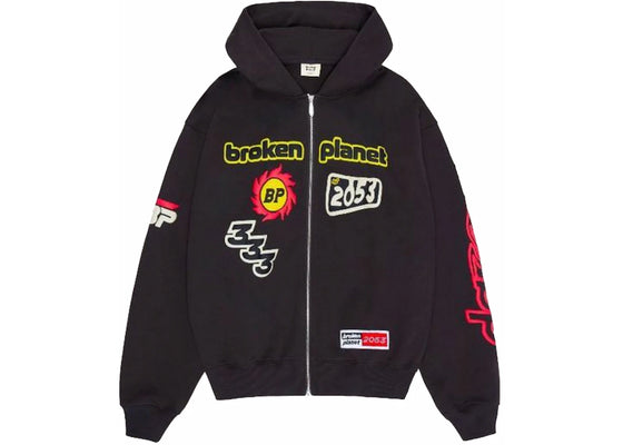 Broken Planet Performance Zip Up Hoodie Soot Black sneakers - authentic Broken Planet shoes