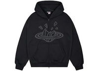 Broken Planet Zip Up Hoodie Midnight Black