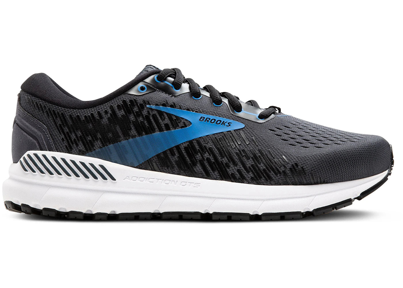 Brooks Addiction GTS 15 India Ink Black Blue - vue 360