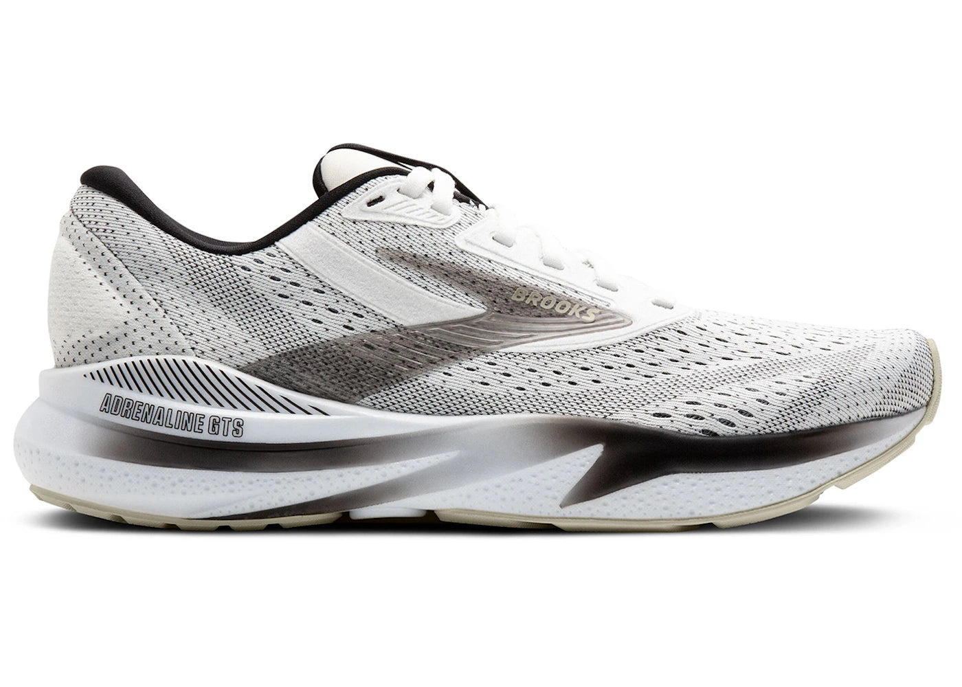 Brooks Adrenaline GTS 24 Weiß Schwarz Pelican - vue 360
