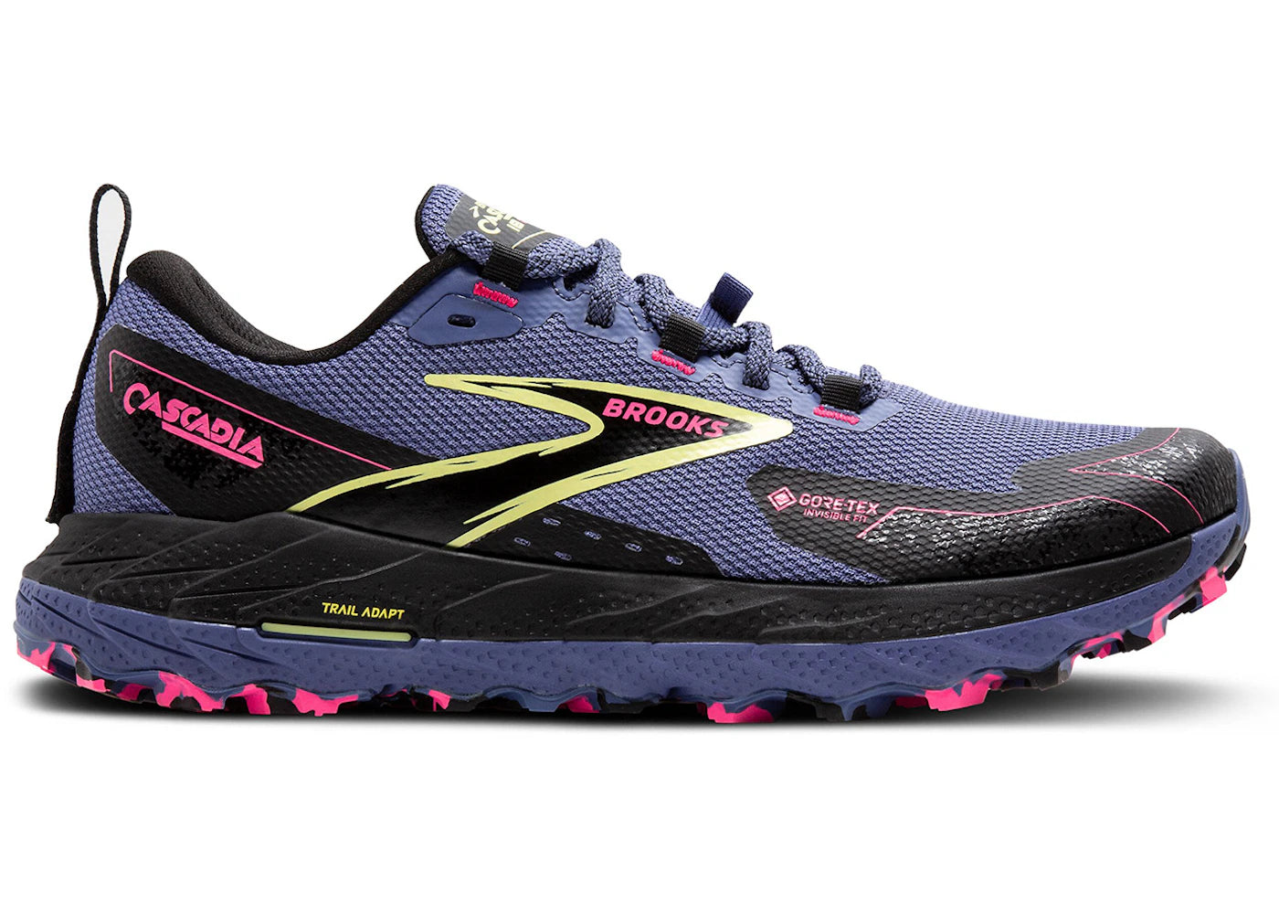 Brooks Cascadia 18 Gore-Tex Grey Blue Black Pink (Women's) - vue 360