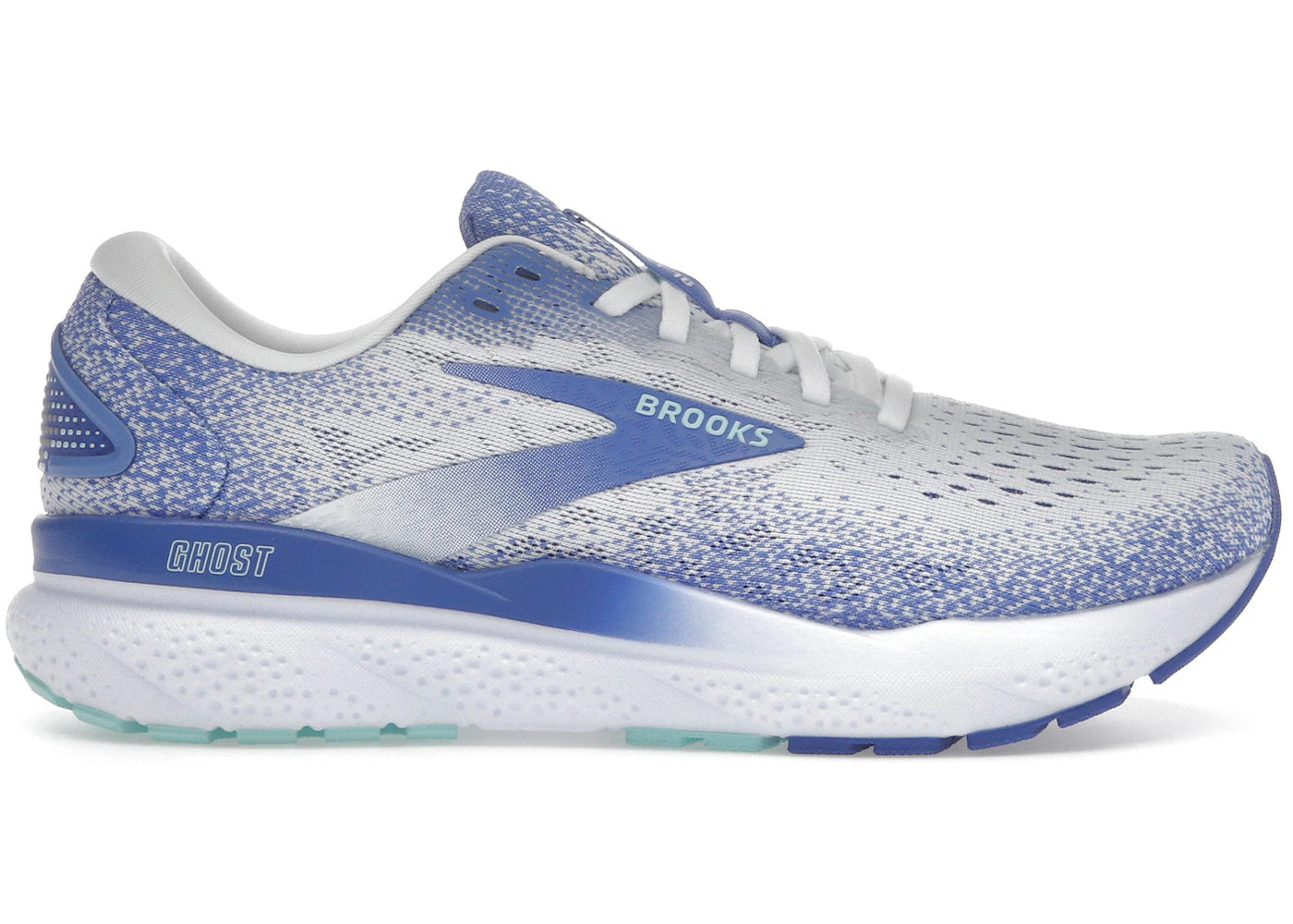 Brooks Ghost 16 White Amparo Blue Limpet Shell (Women's)