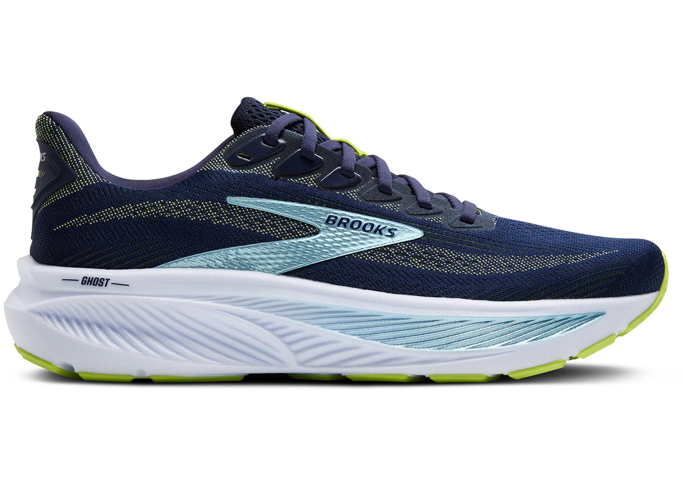 Brooks Ghost 17 Peacoat Lime Blue