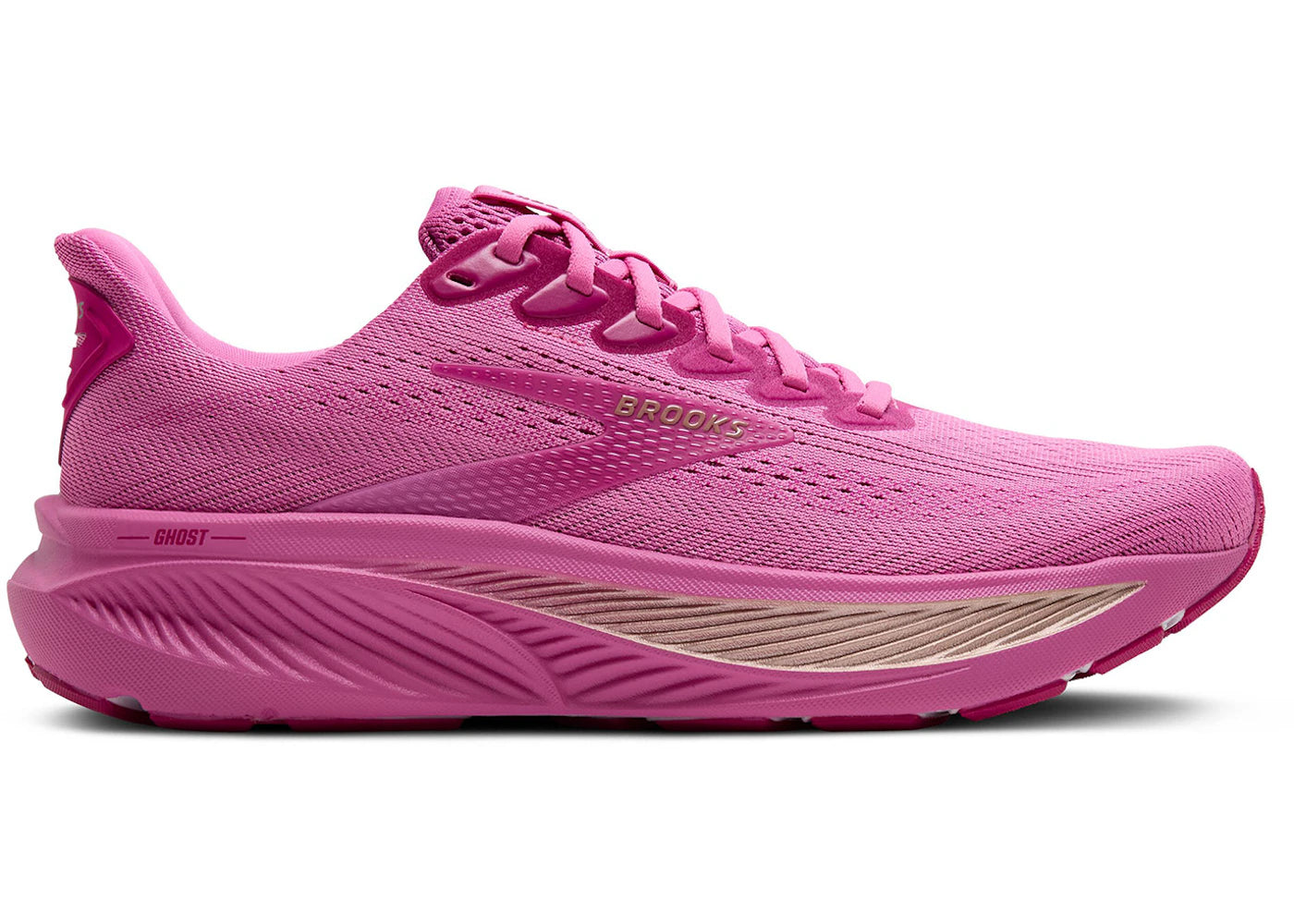 Brooks Ghost 17 Pink Fuchsia Gold (Women's) - vue 360