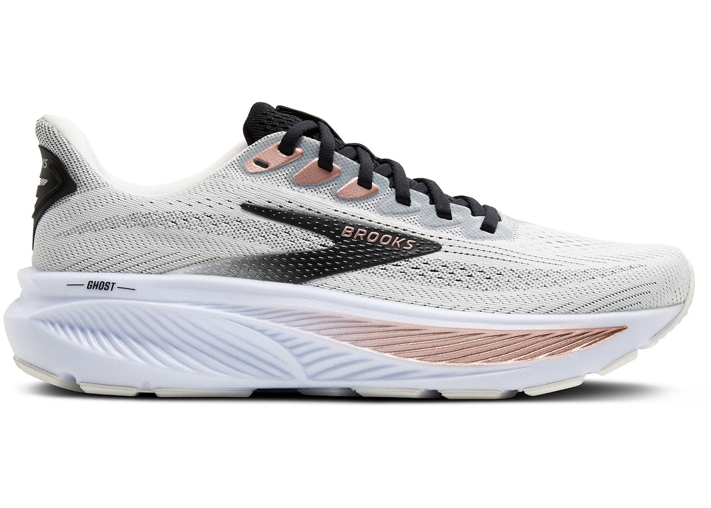 Brooks Ghost 17 White Black Rose Gold (Women's)