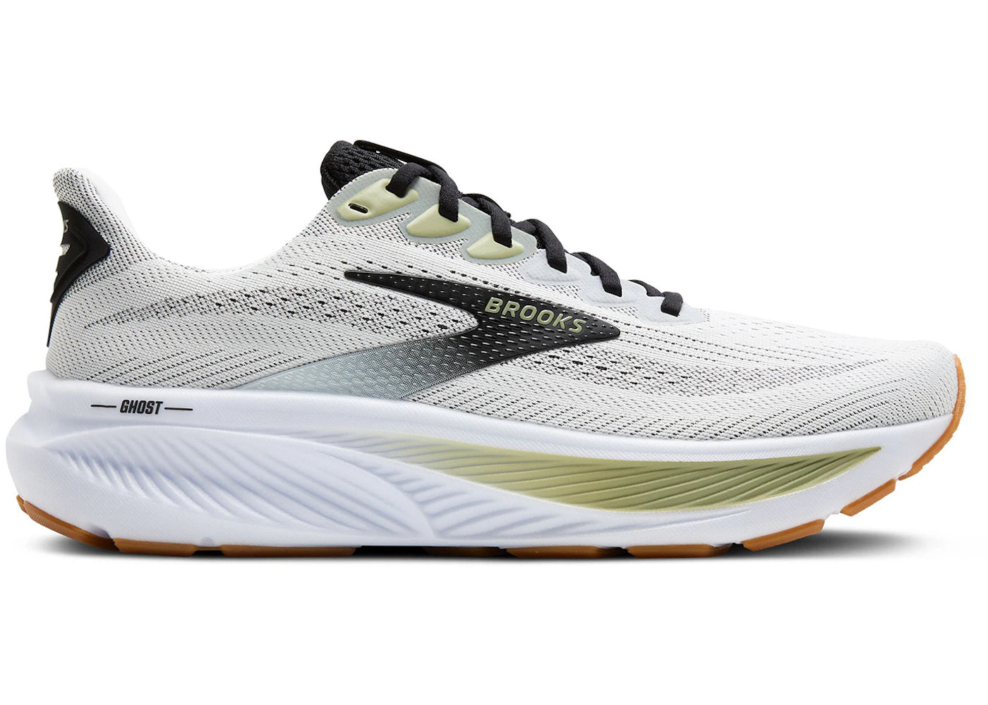 Brooks Ghost 17 White Black Tea - vue 360