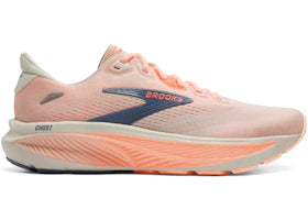 Brooks Ghost 18 Star White Cyber Peach Grey (Women's) - vue 360