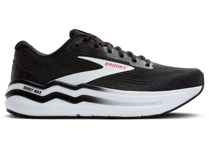 Brooks Ghost Max 2 Black White Fiery Red - authentic Brooks sneakers