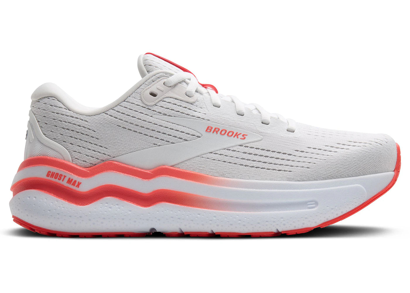 Brooks Ghost Max 2 White Hot Coral (Damen) - vue 360