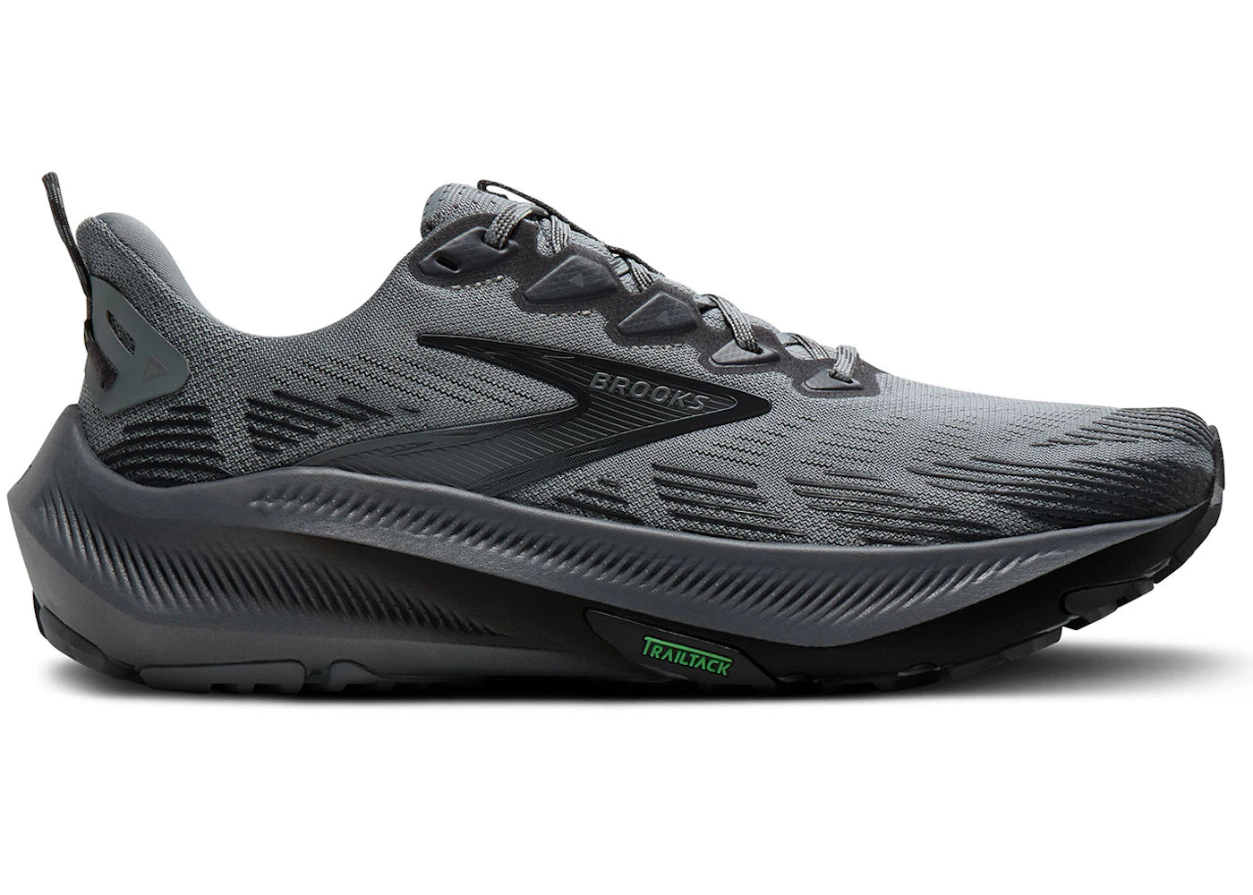 Brooks Ghost Trail Grey Blackened Pearl - vue 360