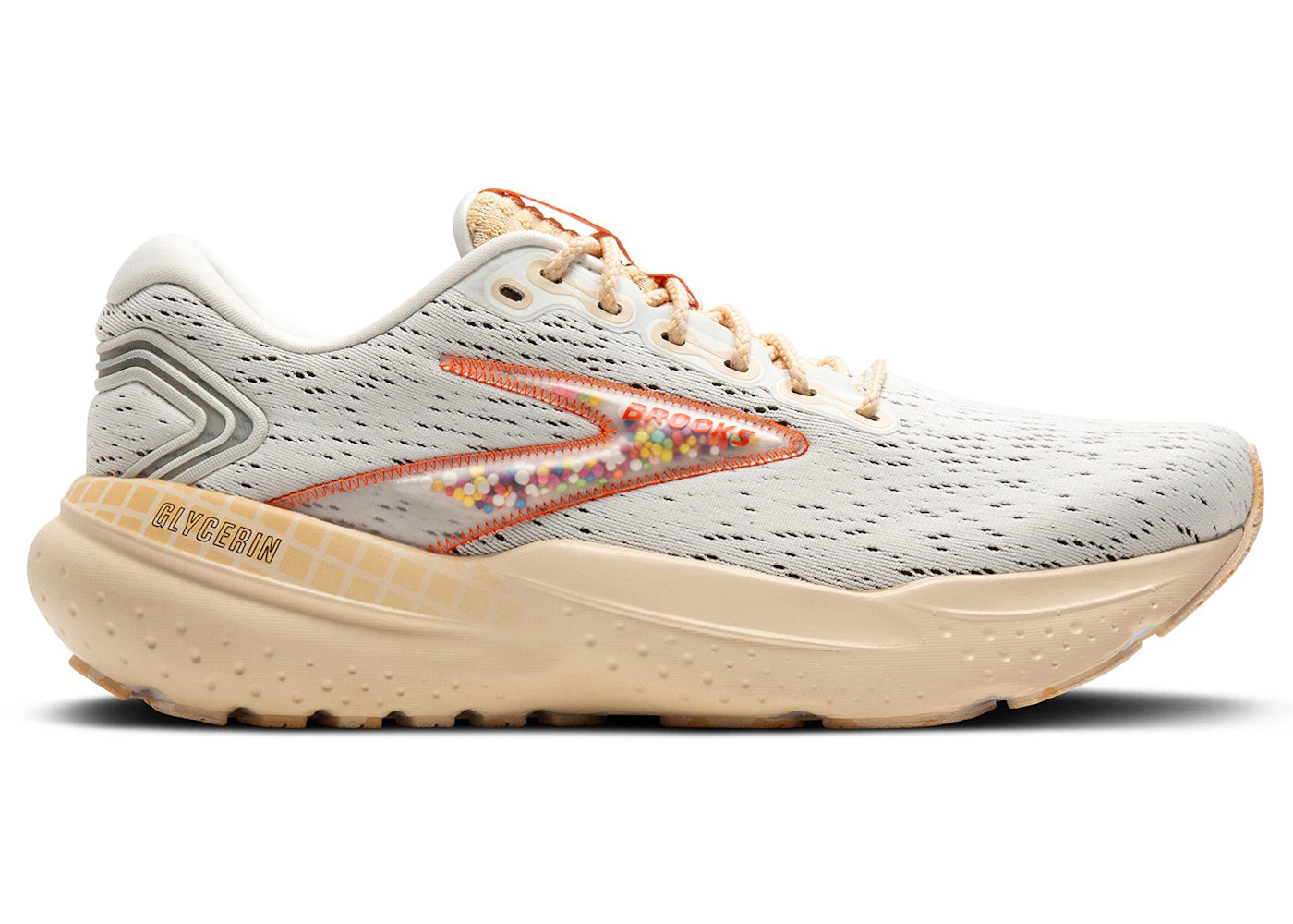 Brooks Glycerin 21 Snow Dawn Straw - vue 360