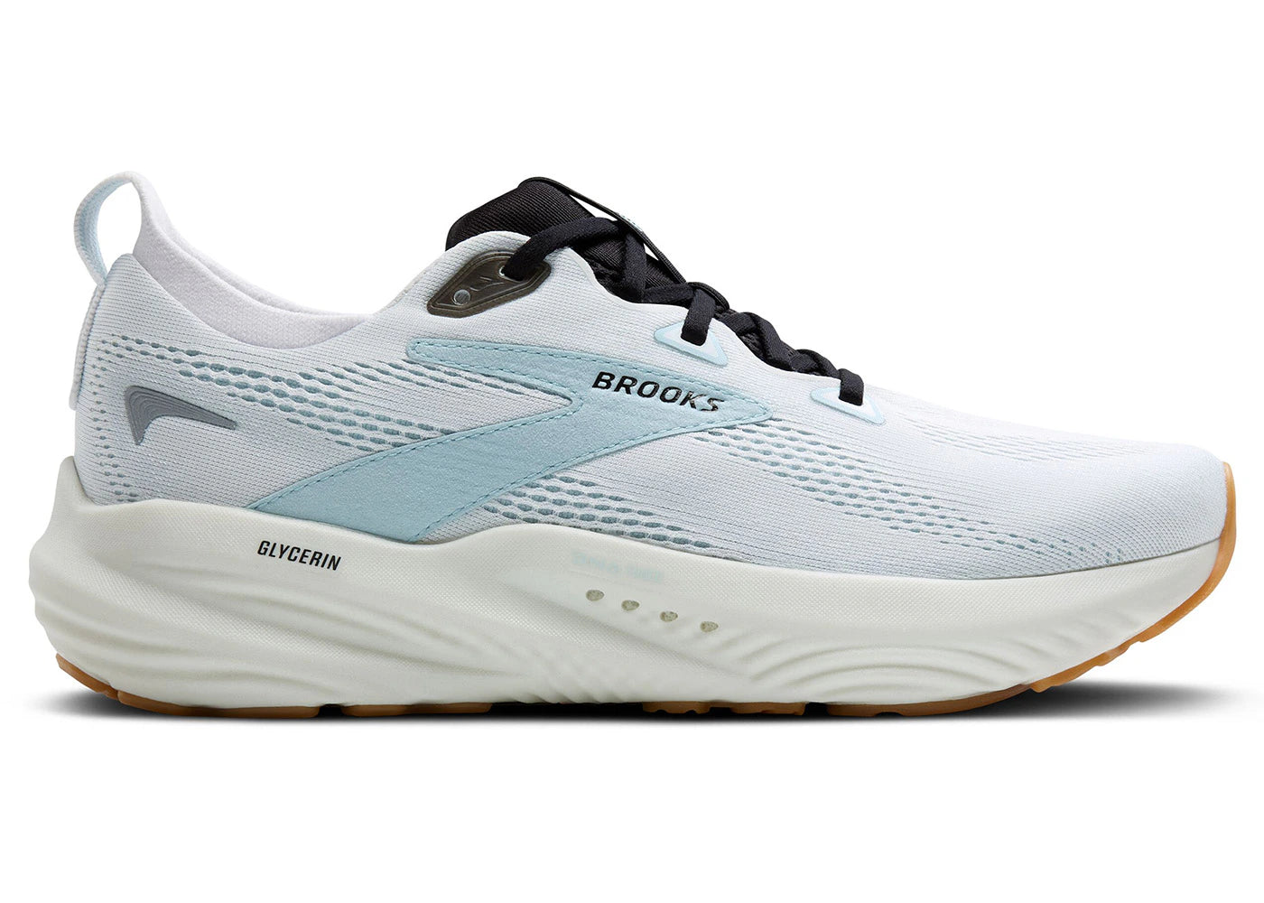 Brooks Glycerin 22 Bright White Winter Sky Black - vue 360